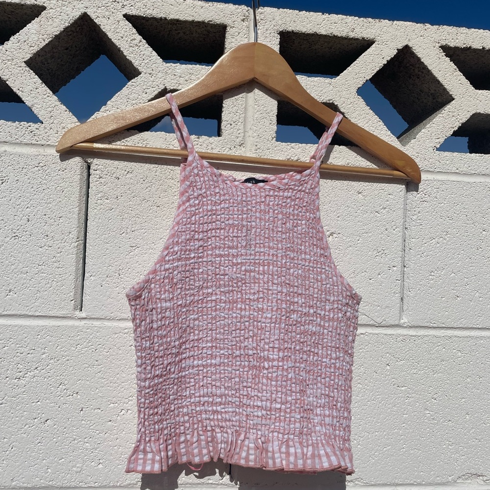 Pink halter top